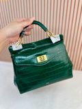  Túi xách JW PEI Lucia Classic Top Handbag - Green Croc 