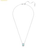  Dây Chuyền Swarovski Una necklace Octagon cut, Blue, Rhodium plated 5640289 