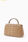  Túi Xách Michael Kors Medium Tribeca Satchel in Quilted Leather Beige 