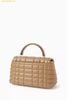  Túi Xách Michael Kors Medium Tribeca Satchel in Quilted Leather Beige 