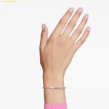  Vòng Tay, Lắc Tay Swarovski Matrix Tennis Bracelet Round shape, Multicolor, Gold tone plating 5685691 