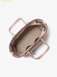  Túi Xách Michael Kors Jet Set Travel Medium Logo Embossed Leather Tote Bag Light Pink 30S6GTVT6B 