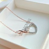  Dây Chuyền, Vòng Cổ Swarovski Hyperbola necklace Infinity and heart - 5518865 