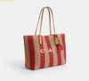  Túi Tote Coach Large City Tote Bag With Charms Gold Red Tan CER29 