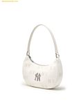  Túi Đeo Vai MLB Classic Monogram Embossed New York Yankees Hobo Bag 3ABQM016N-50CRS Trắng 