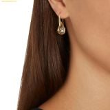  Bông Tai, Khuyên Tai Swarovski Energic drop earrings Brown, Gold-tone plated 5616263 