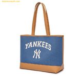  Túi Tote MLB Varsity Canvas Shopper Bag New York Yankees Indigo 3AORL103N-50INS 
