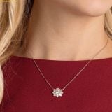  Dây Chuyền Swarovski Idyllia pendant Mixed cuts, Sun, White, Rose gold-tone plated 5451376 