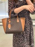  Túi Tote Michael Kors Taryn Small Signature Logo and Leather Convertible Crossbody Bag 32F4GTBC1B Brown 