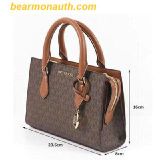  Túi Xách Michael Kors Sheila Small Signature Logo Satchel Brown 35S3G6HS5B 