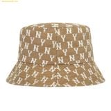  Mũ Bucket MLB Classic Monogram Jacquard Bucket Hat NY (BEIGE) 32CPHV111-50B Begi 