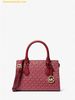 Túi Xách Michael Kors Sheila Small Signature Logo Satchel 35F5G6HS1V Hồng Logo