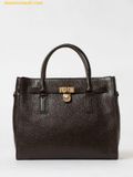  Túi Xách Michael Kors Hamilton Moderne Large Leather Satchel 30F5GNXS3L Brown 