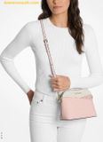  Túi Đeo Chéo Michael Kors Jet Set Travel Medium Logo Dome Crossbody Bag Blush Pink 35F1GTVC6B 