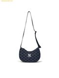  Túi Đeo Vai MLB Diamond Monogram Denim JQD Hobo Bag New York Yankees 3ABQMV45N-50INS Navy 