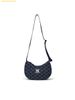 Túi Đeo Vai MLB Diamond Monogram Denim JQD Hobo Bag New York Yankees 3ABQMV45N-50INS Navy