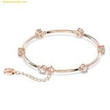  Vòng Tay, Lắc Tay Swarovski Constella bangle Round cut, White, Rose gold-tone plated 