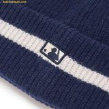  Mũ Len MLB Varsity Stripe Mid Beanie LA (Navy) - SKU: 3ABNM0536-07NYS 