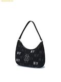  Túi Đeo Vai MLB Hip Monogram JQD Denim Hobo Bag New York Yankees Black 