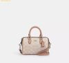 Túi Trống Đeo Chéo Coach Mini Rowan Crossbody Bag Sand Taupe Multi CW330