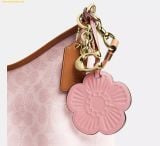  Túi Xách Coach Laurel Shoulder Bag In Signature Canvas With Charms Powder Pink CEL12 