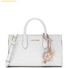  Túi Đeo Chéo Michael Kors Scarlett Extra Small Monogram Crossbody Optic Aluminum 