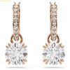  Bông Tai Swarovski Stilla drop earrings Round cut, White, Rose gold-tone plated 5639975 