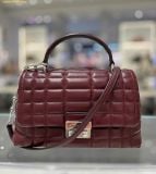  Túi Xách Michael Kors Tribeca Medium Quilted Leather Satchel Oxblood 30F5S2RS2L 