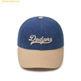  Mũ Lưỡi Trai MLB Culsive Lettering Denim Color Block Unstructured Ball Cap LA Dodgers Indigo - 3ACPVD24N-07INS 