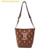 Túi Đeo Vai MLB Korea Big Classic Monogram Jacquard Bucket Bag Boston 3ABML023N-43BRS - Nâu