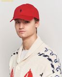  Mũ Lưỡi Trai Polo Ralph Lauren The Iconic Cotton Chino Ball Cap Red 