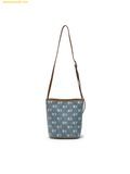  Túi Đeo Chéo MLB Classic Monogram Vintage Denim Bucket Bag New York Yankees 3ABMMV65N-50BLL (Size 24) - Xanh 