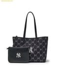 Túi Tote MLB Diamond Monogram Jacquard Tote Bag New York Yankees 3AORMJ16N-50BKS - Đen 