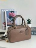  Túi Đeo Chéo Coach CT776 Small Satchel Smooth Leather Dark Stone 