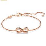  Bộ Dây Chuyền Và Lắc Tay Swarovski Hyperbola set Infinity, White, Rose gold-tone plated 5682483 