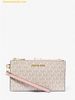  Ví Dài Michael Kors Jet Set Travel smartphone wallet with our exclusive logo 35F8GTVW0B Trắng Hồng Logo 