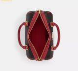  Túi Trống Coach Rowan Satchel Bag In Maxi Signature Canvas CCD76 True Red 