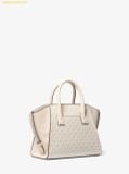  Túi Đeo Chéo Michael Kors Avril Small Logo and Leather Satchel Light Cream Multi 35F4G4VS1B 