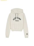  Áo Hoodie MLB Women's Basic Varsity Hoodie Sweater Pullover NY (Cream) 3FKPV0144-50CRS 