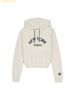 Áo Hoodie MLB Women's Basic Varsity Hoodie Sweater Pullover NY (Cream) 3FKPV0144-50CRS