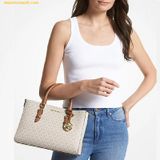  Túi Đeo Chéo Michael Kors MK Sally 2-in-1 Medium Logo Satchel 30S3GYDS8B Trắng Logo 