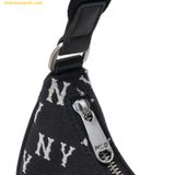 Túi Đeo Vai MLB Monogram Jacquard Hobo Bag New York Yankees Black 3ABQS014N-50BKS 