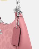  Túi Đeo Vai Coach Teri Mini Crossbody Bag In Signature Canvas CW323 Hồng Logo 