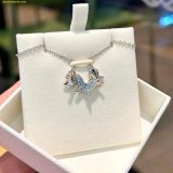  Dây Chuyền, Vòng Cổ Swarovski Idyllia Lilia necklace Butterfly, Blue, Rhodium plated 5662181 