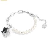  Vòng Tay, Lắc Tay Swarovski Swan bracelet Crystal pearl, Swan, Black, Mixed metal finish 5705720 