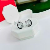  Bông Tai, Khuyên Tai Swarovski Harmonia stud earrings Cushion cut, White, Mixed metal finish 5600943 