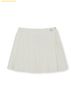 Chân Váy Xếp Ly MLB Women's Varsity Sporty Pleated Mini Skirt New York Yankees Ivory 3FSKV0163-50IVS
