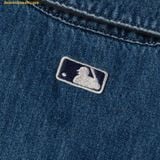  Áo Sơ Mi MLB men and women couple denim shirt fashion casual big logo jacket 3ADRB0743-50INS 