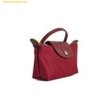  Túi Xách Longchamp Le Pliage Green Pouch With Handle Grenade Màu Đỏ Lựu 