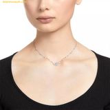  Dây chuyền, vòng cổ Swarovski Gema pendant, Mixed cuts, Flower, White, Rhodium plated 5644683 